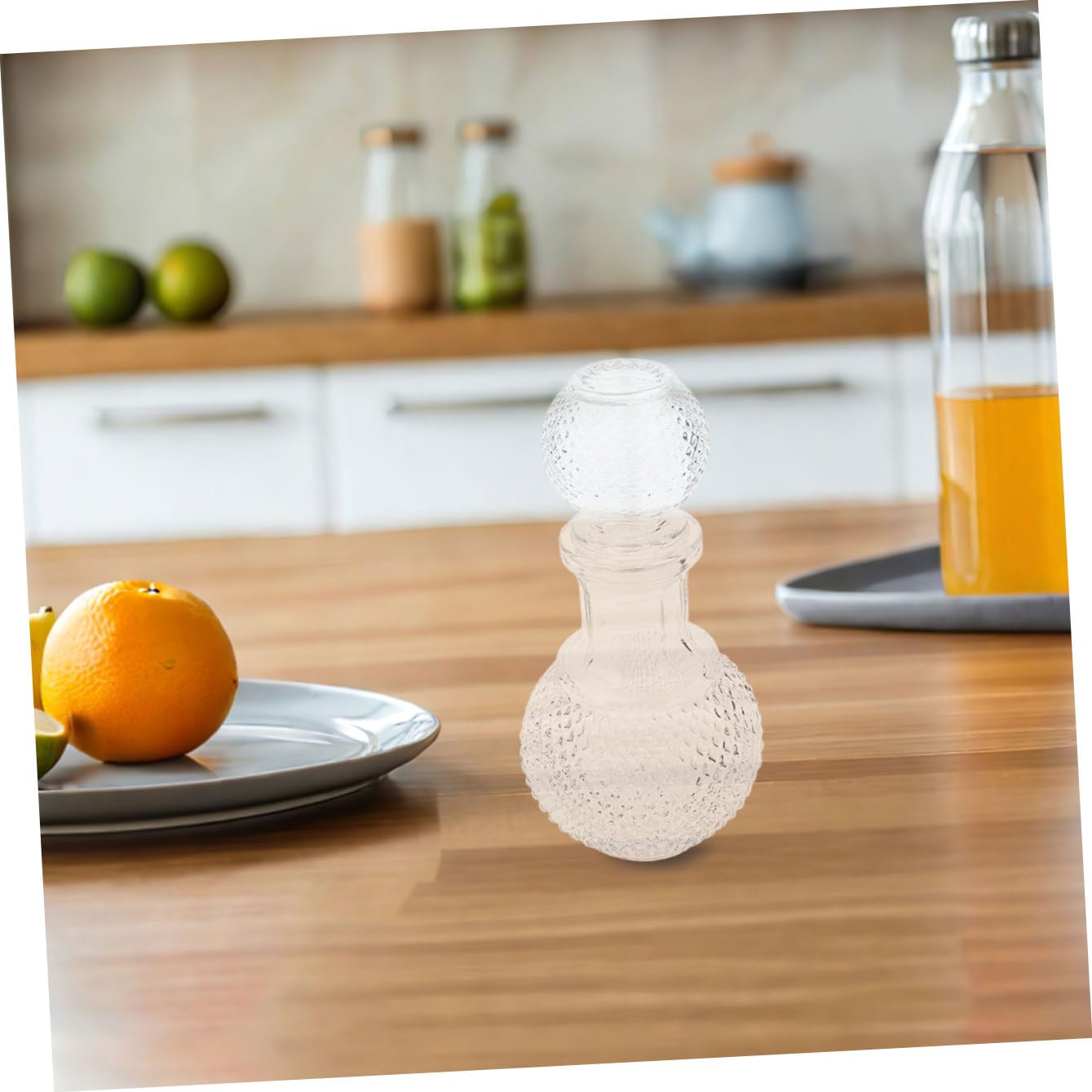 Artibetter 2pezzi Bottiglia di Vetro Decanter per Vino Trasparente Ispessito di Dispenser per Liquori Decorativi Adatto per Ristoranti Bar Case Hotel