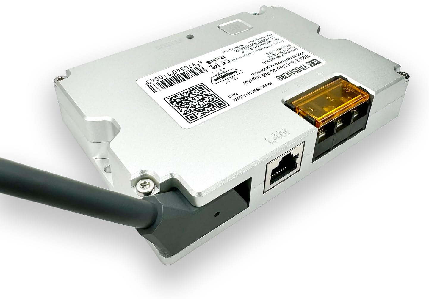 120W 3-in-1 Step Up PoE Injector with Comprehensive Protection for Standard Actuated Starlink