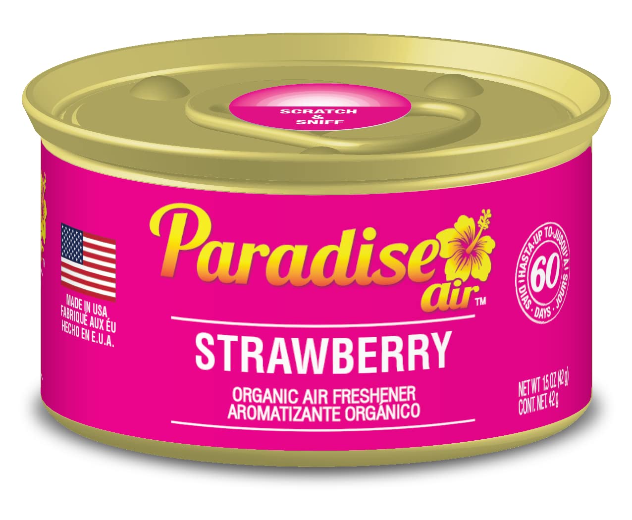 Paradise Air Organic Air Freshener Strawberry (3 pack) USA