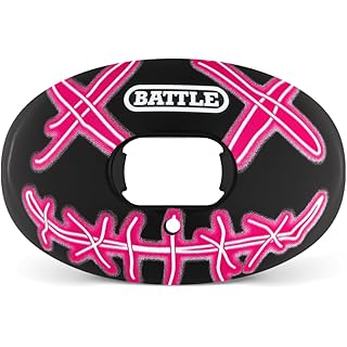 Battle Sports Oxygen Football Mouthguard - Football Mouth Guard with Strap, Superior Airflow & Better Performance, Maximum Breathability, Works with Braces