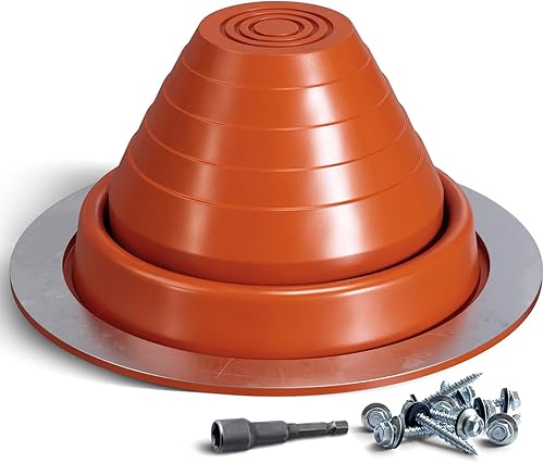 Miniatura 1 de VIVIDA #3 - Bota de metal para tubería de techo, funda de ventilación intermitente de tubo de silicona, funda de tubo flexible de alta temperatura