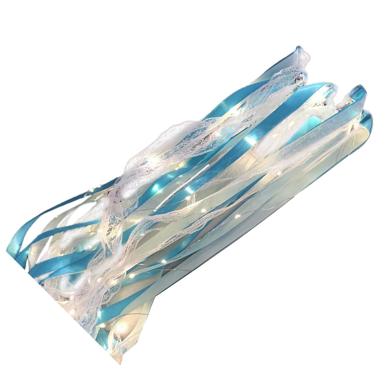 Buxuaaaa Vibranting Designs Party Streamers with Bells 10 Packs Fashion Accessory for Weddings Supplies and Festival Occasion Party Glowing Ribbon