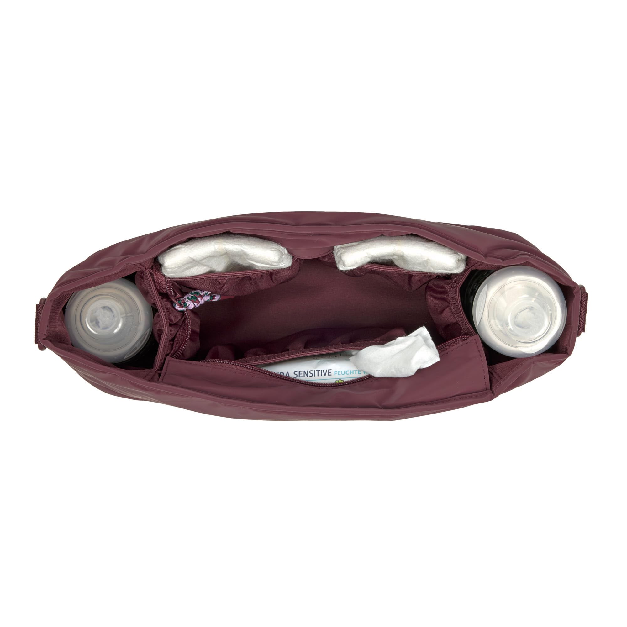 LÄSSIG Organisateur de poussette bébé organisateur de poussette sac de poussette avec accessoire de poussette/Buggy Organizer deep red