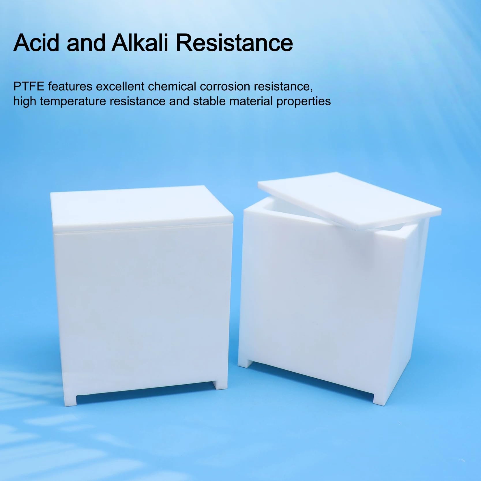 Cámara TLC de PTFE, tanque de cromatografía grado de laboratorio 250 °C | Pared interior antiadherente, lisa y resistente a los ácidos y desmontable, for análisis de trazas.(Dual-channel 200x200)