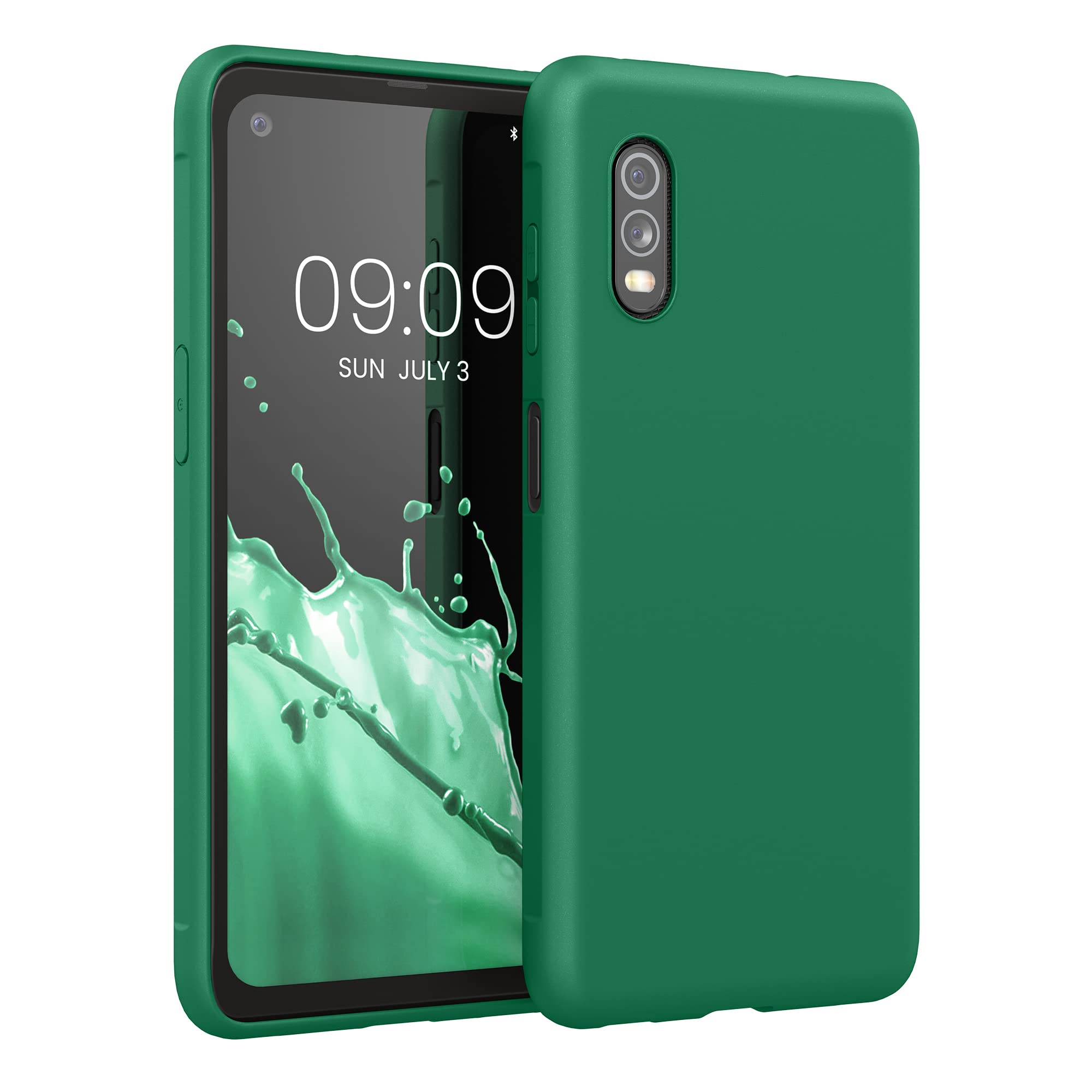 kwmobile Case Compatible with Samsung Galaxy Xcover Pro Case - Soft Slim Protective TPU Silicone Cover - Pixie Green