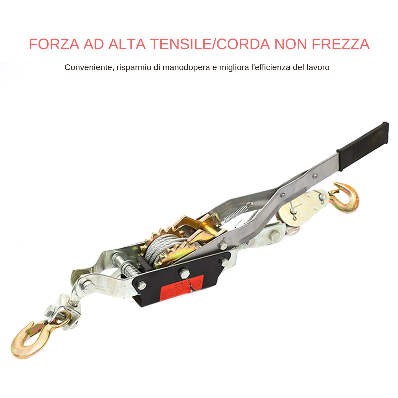Cabrestante Manual Con Cable Tensor De Cuerda Manual | Tensor De Cable Con Trinquete Y Doble Gancho Para Tirar, Prensar, Remolcar, Jardinería, Embalaje, Enmarcado, Barandillas De