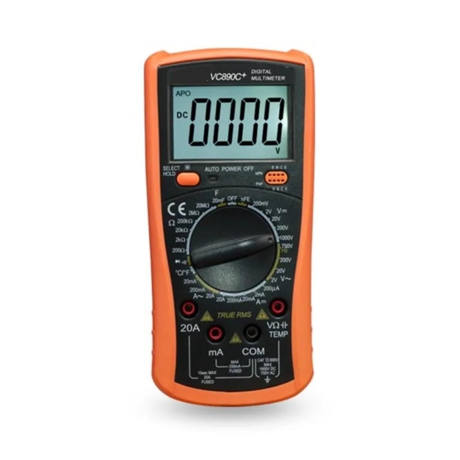 Multimetr, VC890C+VC890D Cyfrowy Multimetr True RMS 20A Z Podświetleniem
