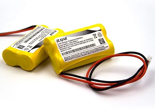 Miniatura 6 de elxjar Paquete de 5 baterías de repuesto de Ni-CD de 2.4V 600mAh BP2-A para señal de salida, luz de emergencia BP2A BP2-0A 0BP2-0A CSXWREB3 HUBBEL