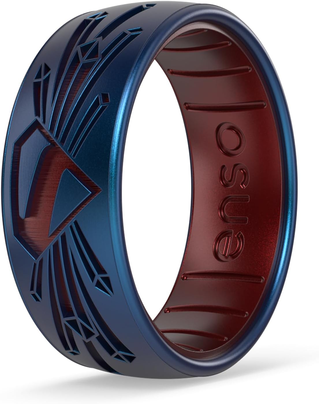 Enso Rings DC Comics Collection - Etched Silicone Ring - Comfortable, Breathable, and Safe - Batman, Superman, The Flash, and Wonder Woman