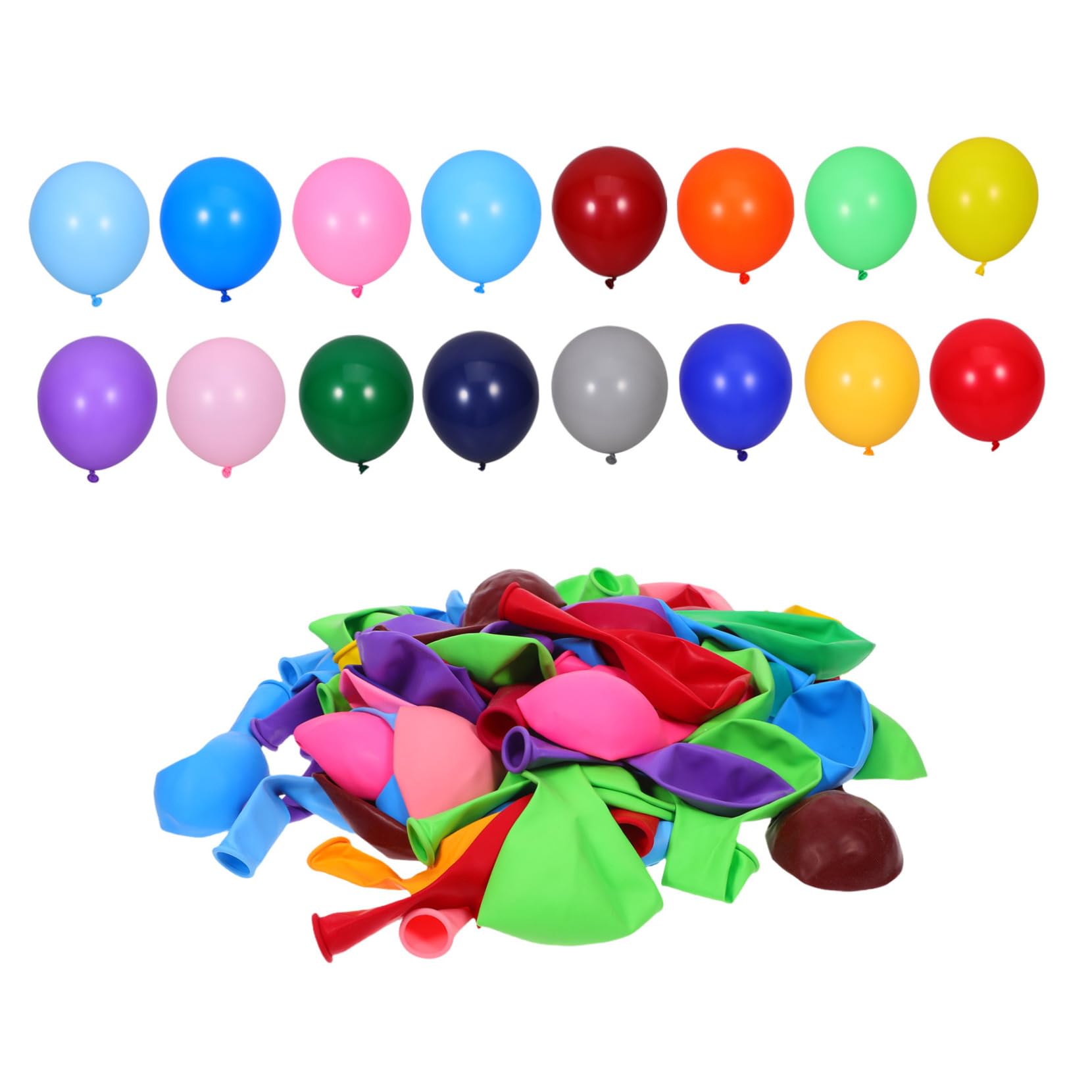 INOOMP 200pezzi Palloncini in Lattice Colorati di Forniture per Decorazioni di Compleanno e Matrimonio Shower Lauree e Feste Tema Colore Casuale
