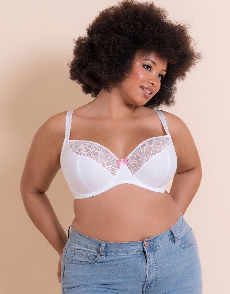 Curvy Kate Underwired Balcony Bra Spellbound Lace Womens Ladies Underwear Lingerie White Cup Size 42F