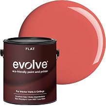 EVOLVE Interior Paint & Primer, Flat Raspberry, 1 Gallon Available in 50+ Colors, One-Coat Coverage, Excellent Hide, Low VOC, Low Odor, Washable Interior Paint