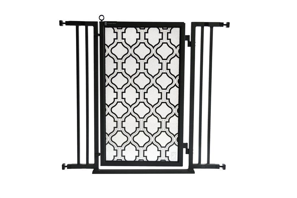 Trellis Pet Gate Finish: Black, Size: 36" H x 42" W x 3" D