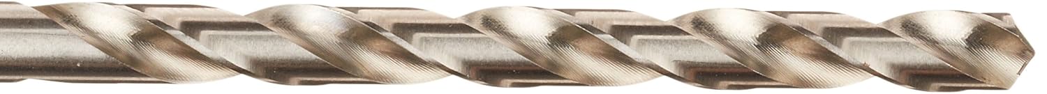 300A Series High-Speed Steel Jobber Length Drill Bit, Bright Finish, Round Shank, Spiral Flute, 118 Degrees Conventional Point, #89 Size (Pack of 12)