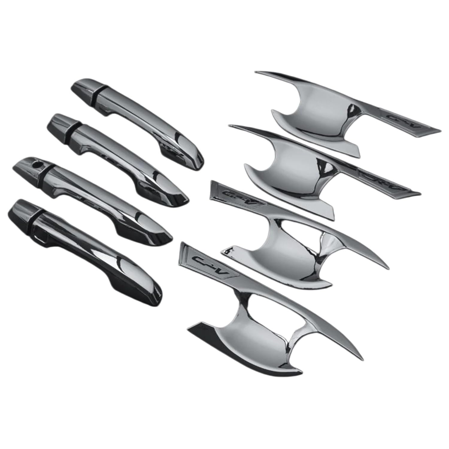 Wsx5fc Black Exterior Door Handles For Cr-V Crv 2017 2018 2019 2020 2021 Auto Parts Chrome Car Door Handle Bowl Cover Protector Paste Style Left-Hand Drive