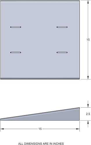 Miniatura 5 de Aluminio compatible con rampas para almohadillas de escala de 2.5 pulgadas, 15 pulgadas de largo, juego de 4