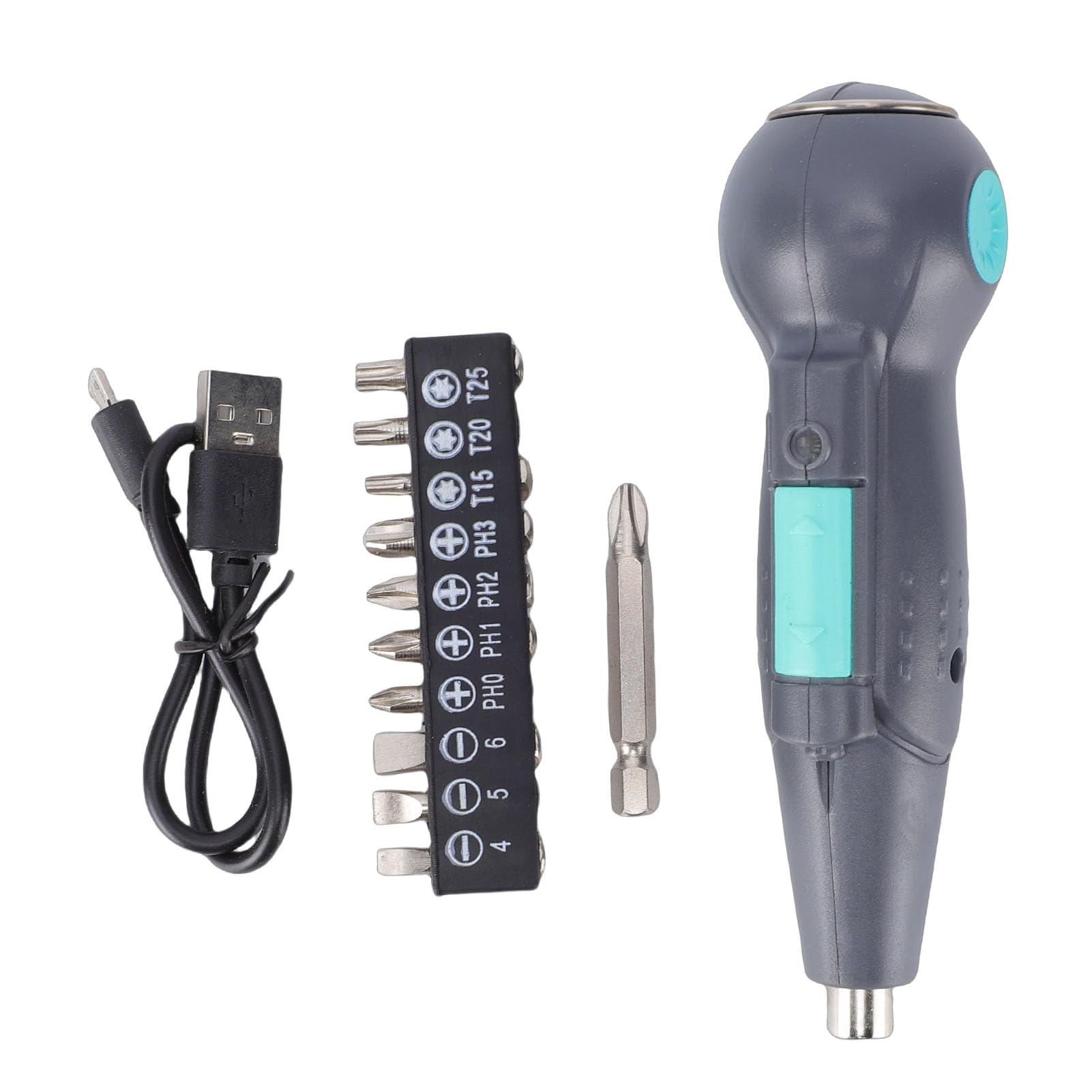 CUIFATI Electric Screwdriver Cordless, Mini Electric Screwdriver Kit with 3 Torsion Settings, Rechargeable Battery Powered with 11 Bits and LED Light for Repair