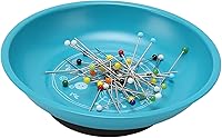 Vista 5 de BFYDOAA Plato magnético con 150 agujas de cuentas, cojín de costura magnético redondo, soporte magnético para agujas de coser, pasadores de presión