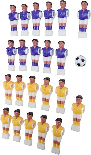 Miniatura 7 de Bnineteenteam Futbolín de repuesto para hombre, 22 piezas de futbolín con pelota, muñecos de resina, para mesa de 4.6 ft