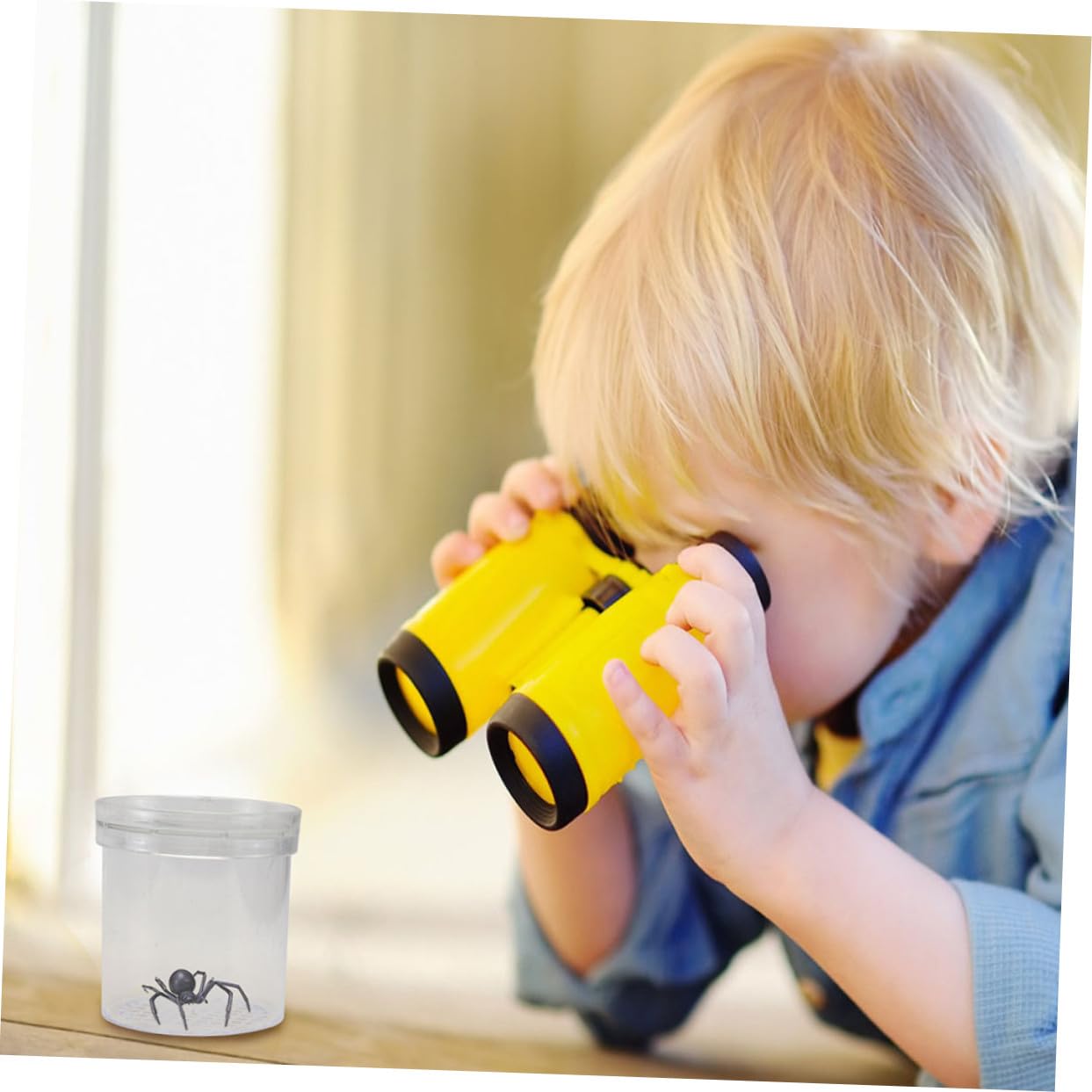 Caja de Observación de Insectos Aumento Triple, Plástico | 9 Piezas, Tapa Flujo de Aire, Alta Transparencia, Segura para Niños y Niñas