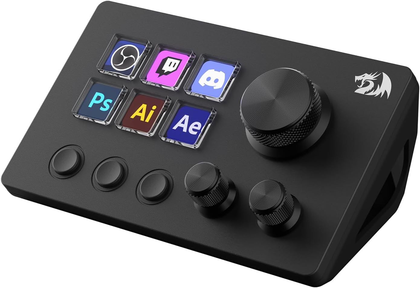 Redragon SS551 Stream Controller - All-in-One Macro Pad, LCD Keys & Dials, Stream Station for Content Creators, Streaming, Gaming - PC & Mac Compatible