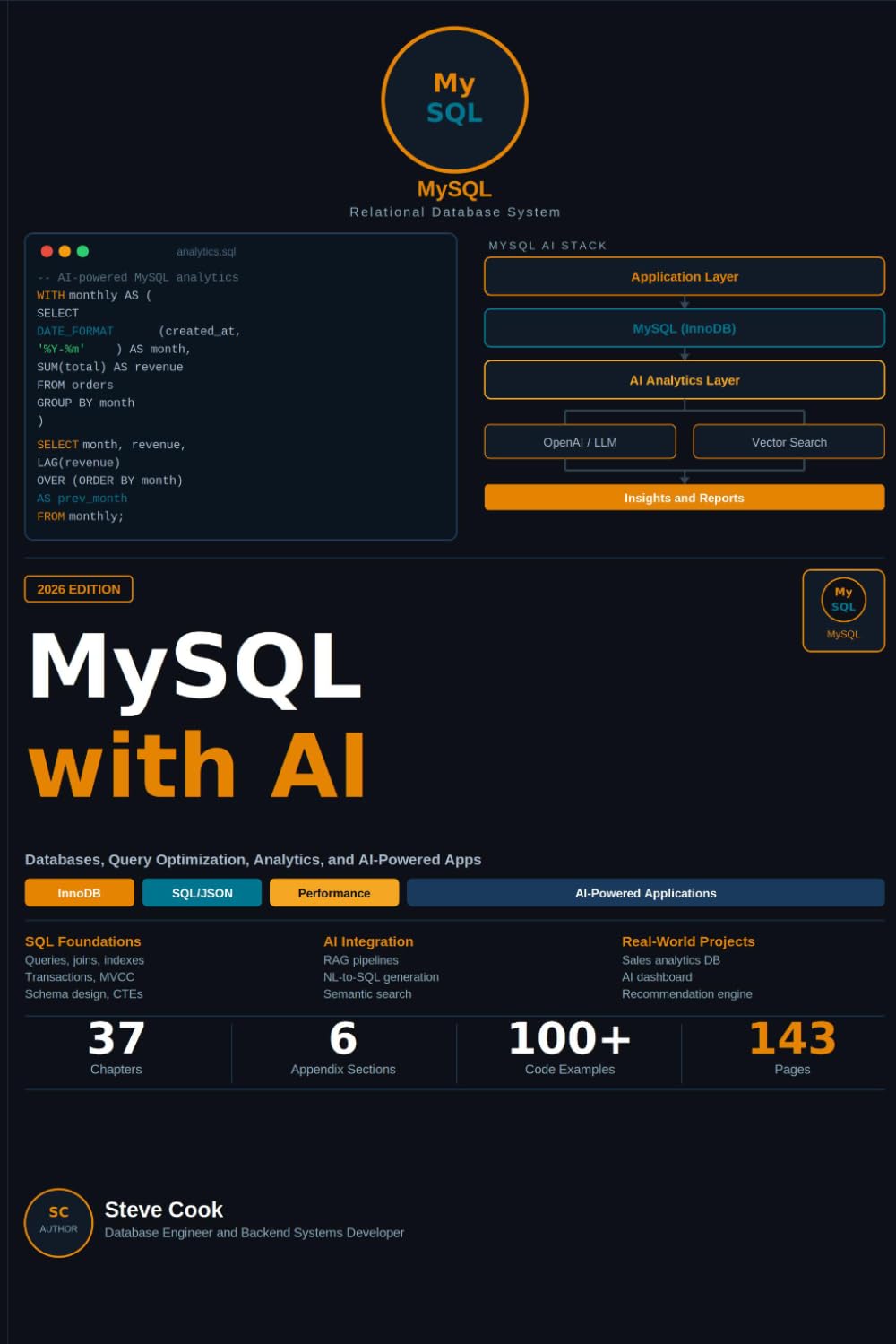 MySQL with AI: A Complete Beginner's Guide to MySQL Databases, Query Optimization, Analytics, and AI-Powered Applications