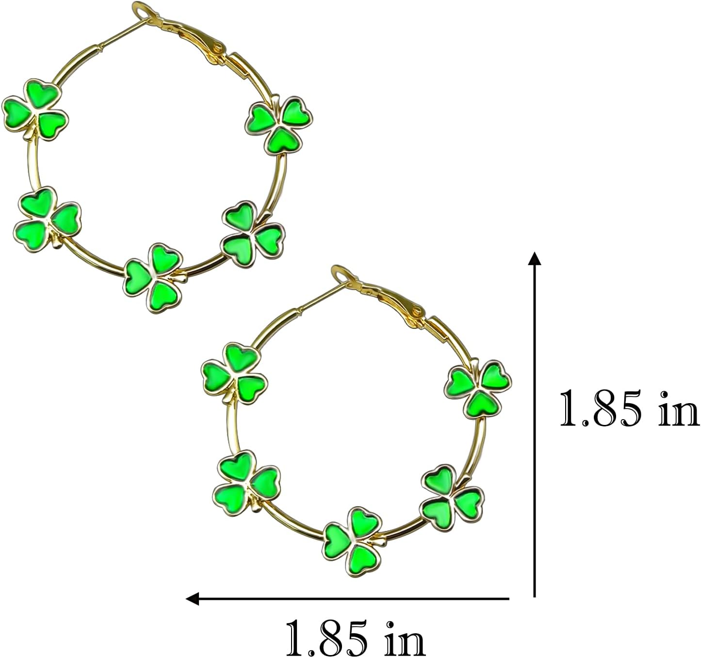 St. Patrick's Day Earrings for Women Shamrock Stud Earrings St. Patrick's Day Leaf Artisan Heart Hat Earrings Irish Holiday Jewelry Gift - Image 6