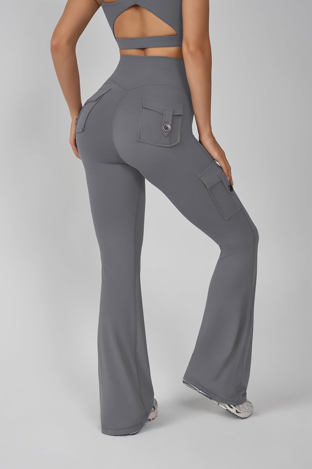 Leggings with Pockets for Women,Yoga Pants Women,High Waisted Cargo Gym,No Front Seam Leggings - Image 2