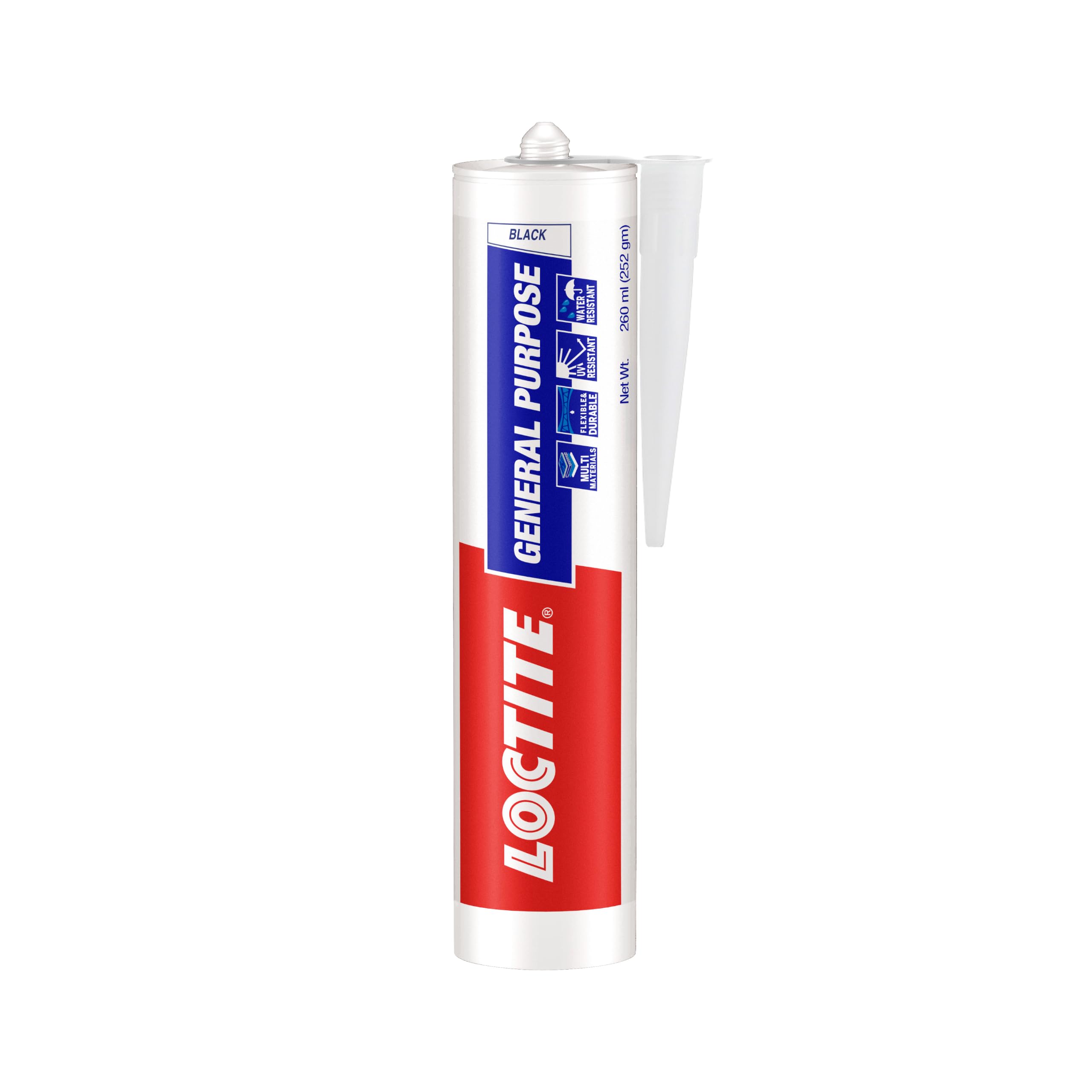 Loctite General Purpose GP silicone sealant, Indoor and outdoor use, Waterproofing for floor, walls, roof, silicone adhesive, tiles grout, bathroom, kitchen use, White, 260ml product image 9