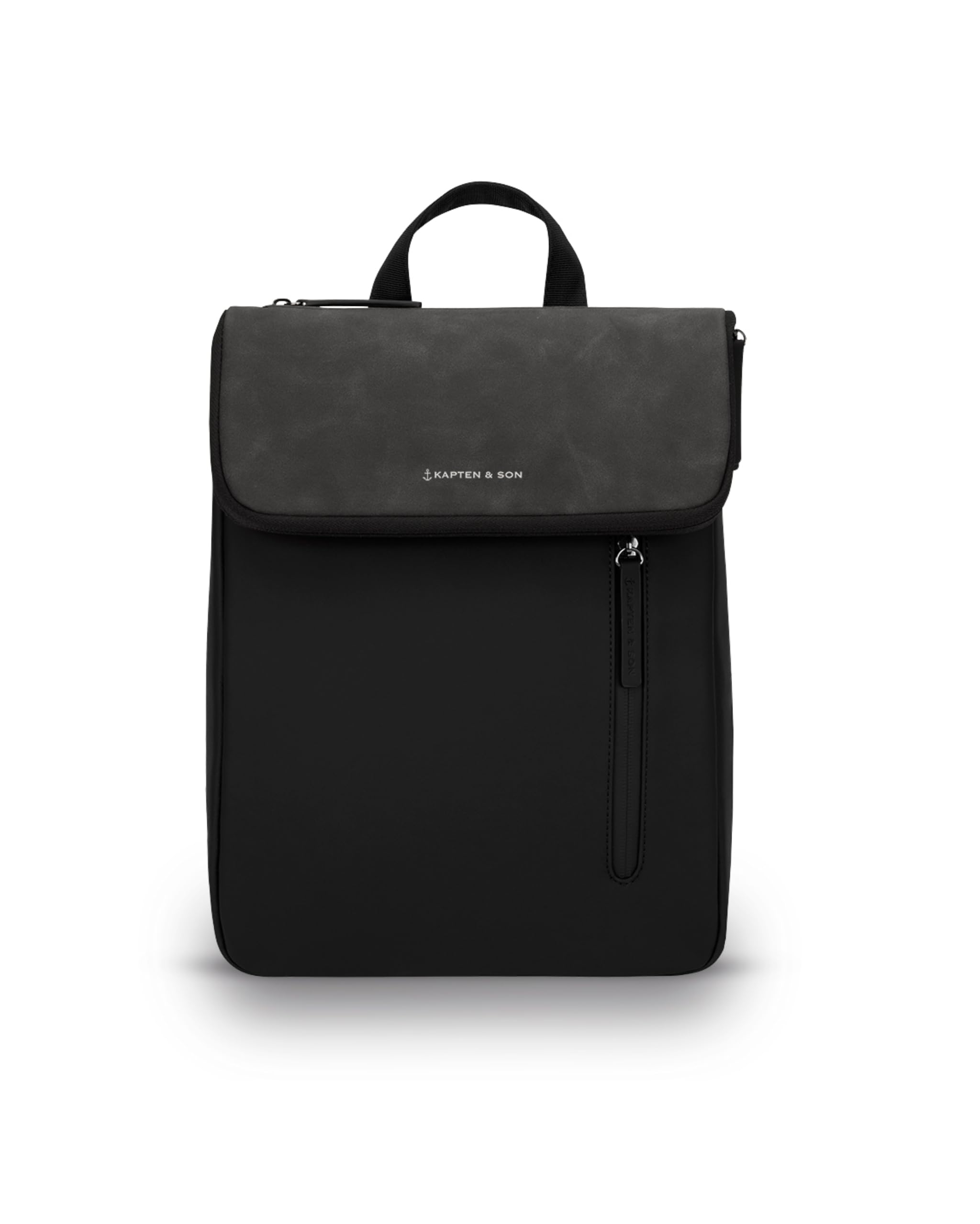 Kapten & Son Rucksack Vallen All Black 6 L | Rucksack Damen & Herren Schwarz | ideal als Tagesrucksack, Daypack, für die City | Rucksackhandtaschen