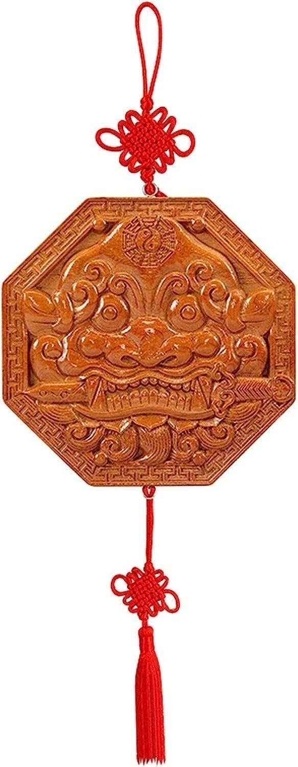 YATUOPNG Bagua Mirror Lucky Chinese Feng Shui Lion Head For Protection -Craft Art Taoism Decoration 5.5Inch Mirrors
