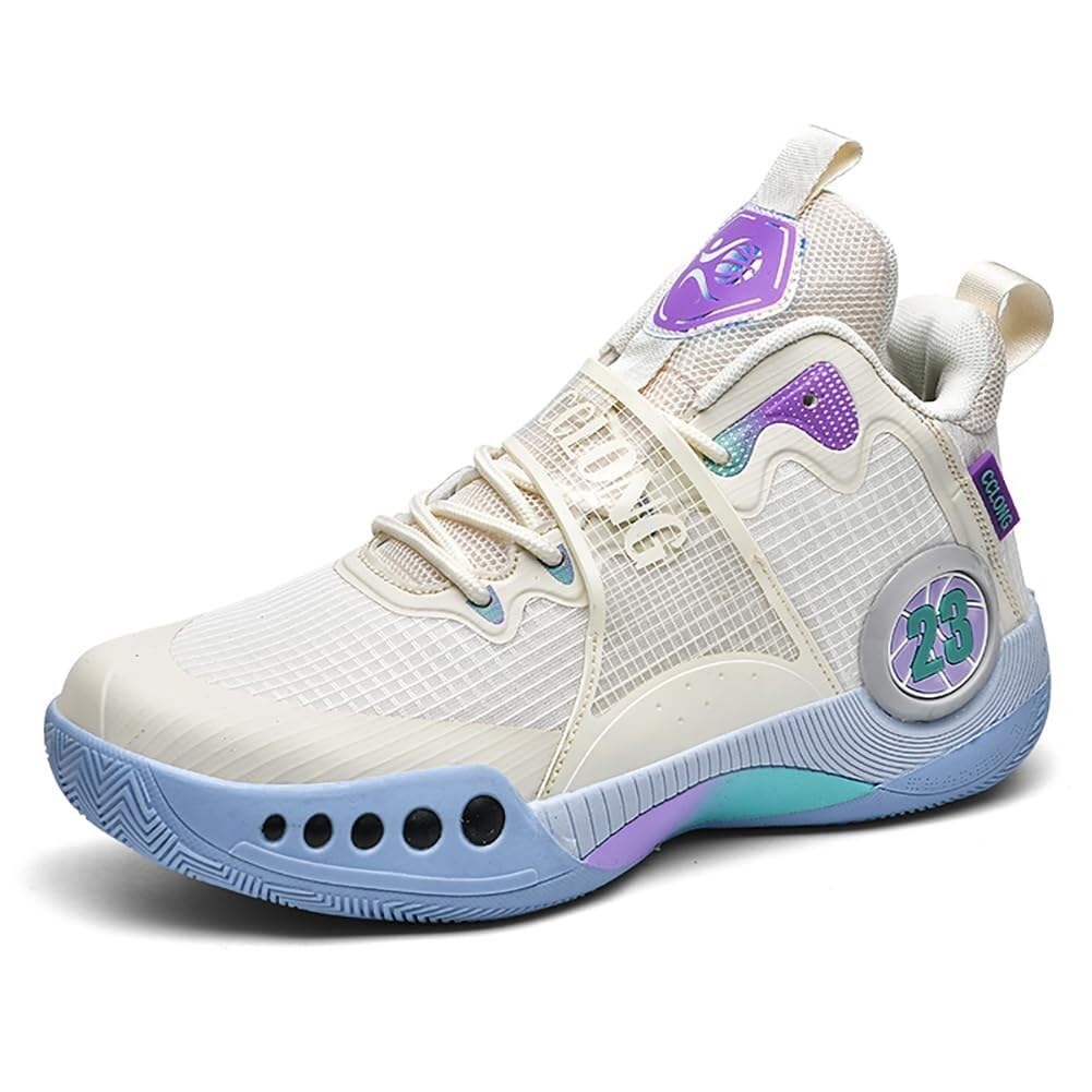 Scarpe da Basket Alte da Uomo con Supporto Antiscivolo, antiusura e Ammortizzante, Scarpe Sportive da Allenamento