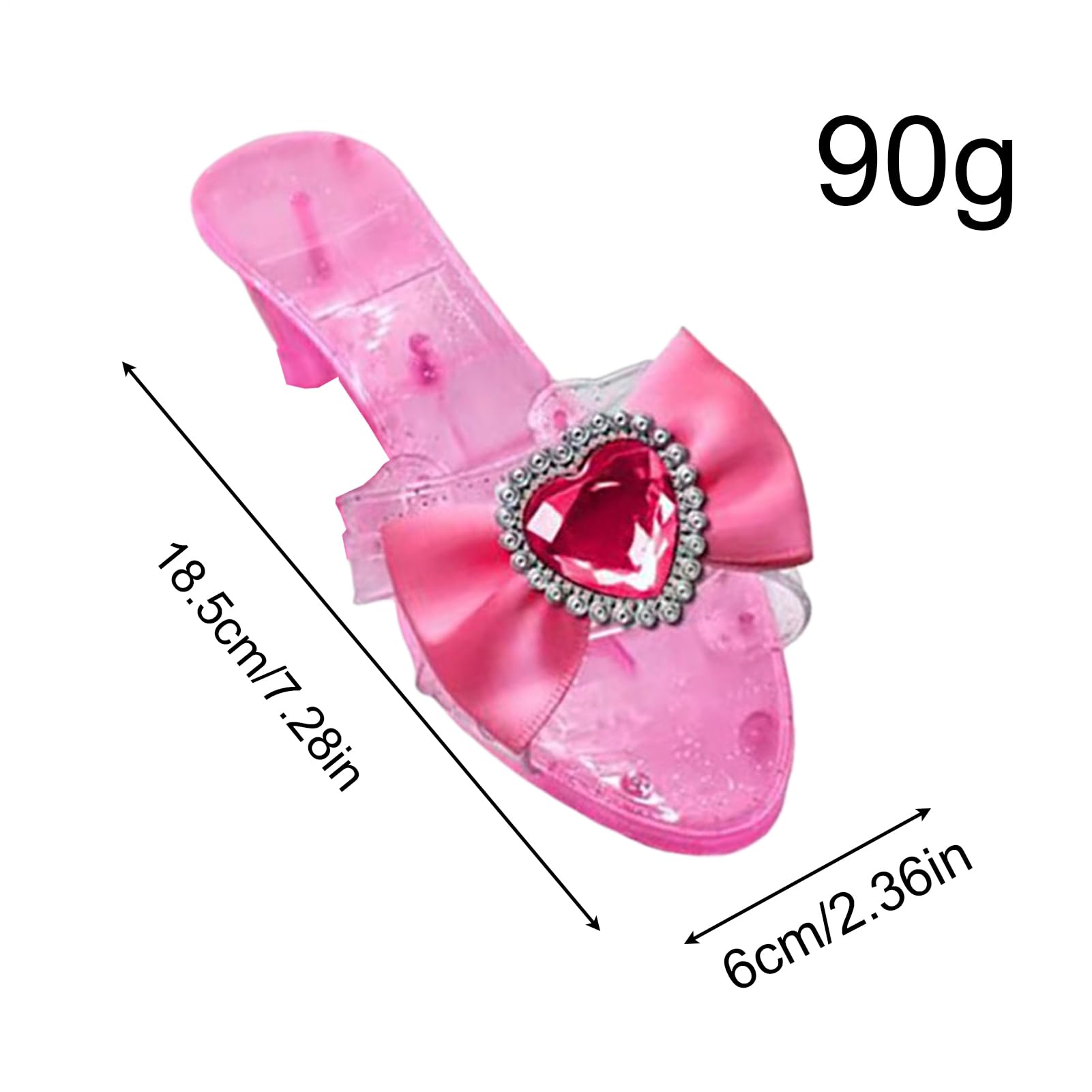 Scarpe da Principessa per Bambini, Scarpe da Principessa alla, Tacchi Alti per Cosplay per Ragazze, Tacchi Alti Antiscivolo, per Costumi Cosplay per Palcoscenico, Ballo in Maschera