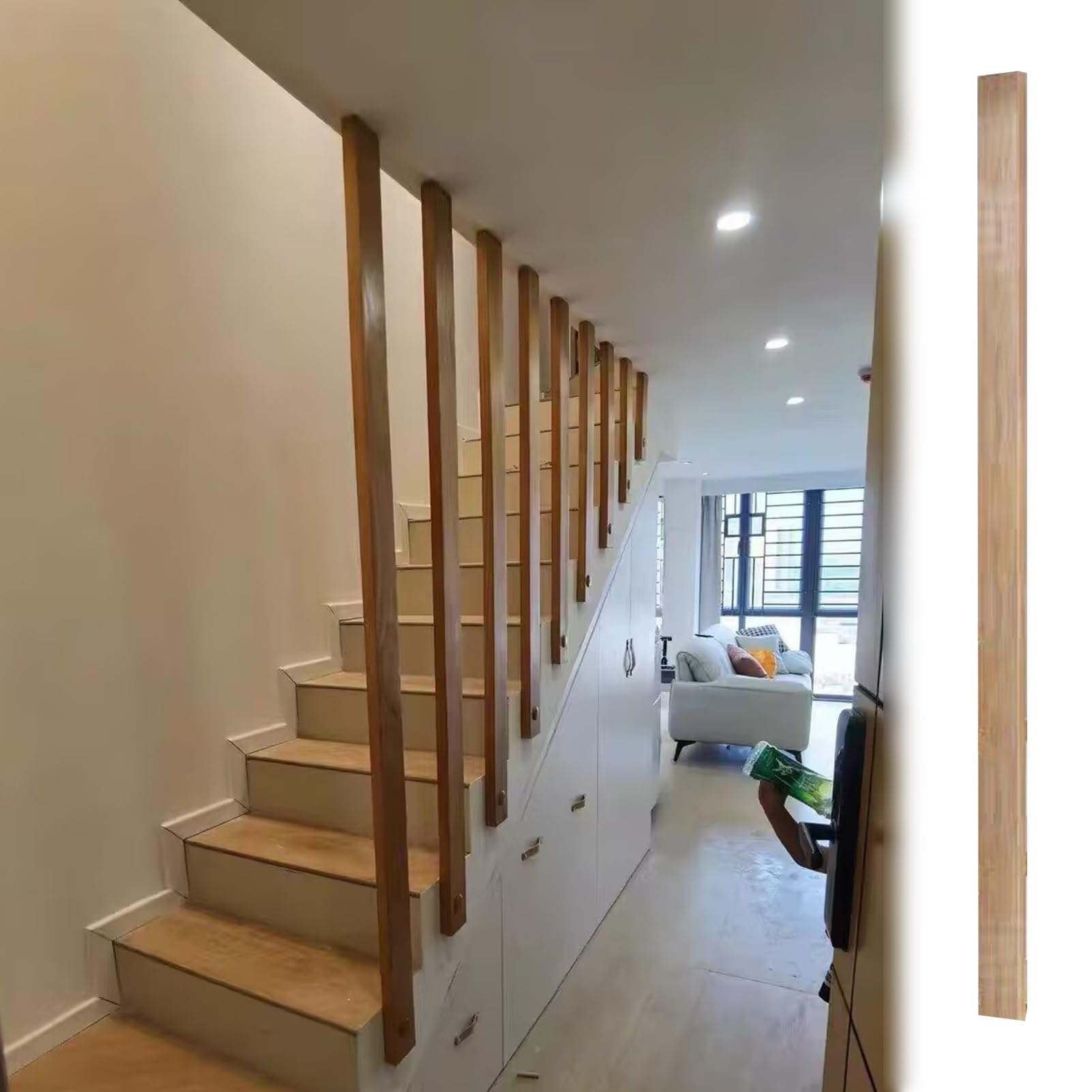 Poteau de transfert latéral pour sécuriser un escalier de grenier et maximiser l'espace
