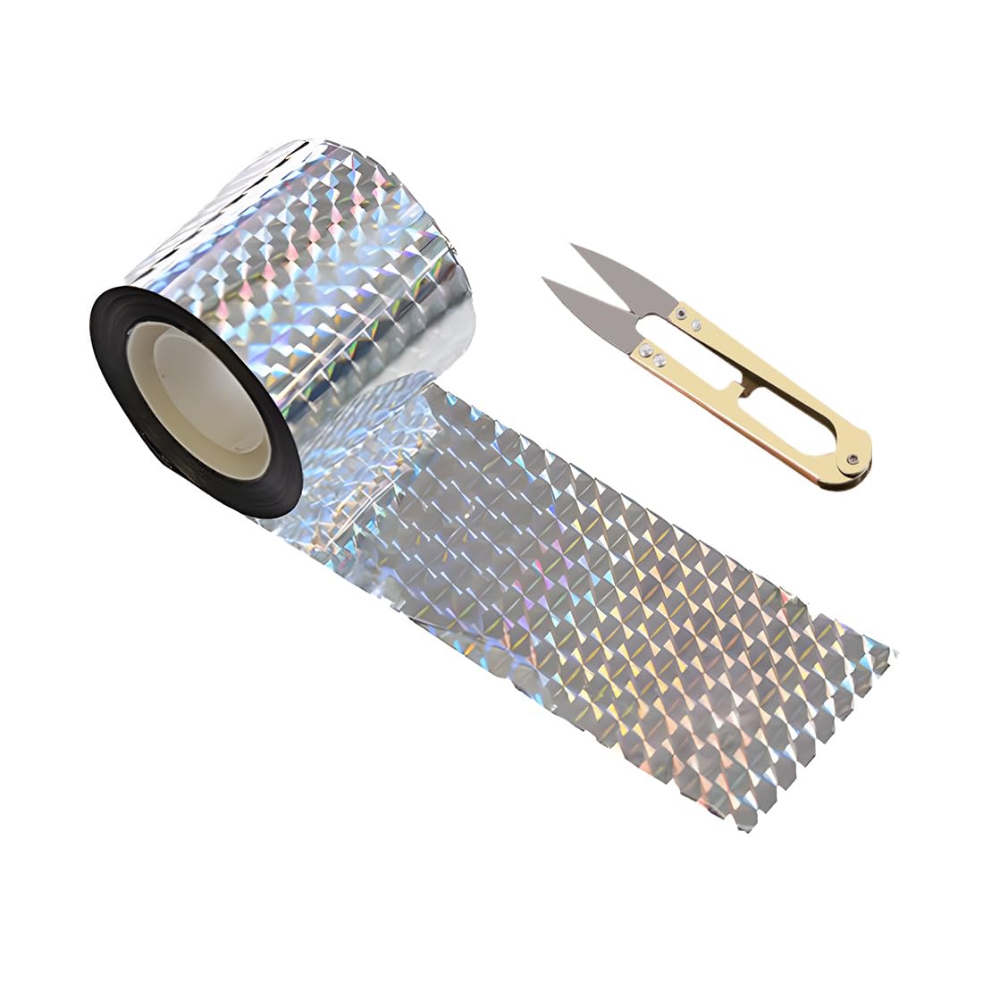 TSUWNO Cinta Reflectante Repelente de Aves, 80M x 2.4cm, Doble Cara para Hogar, Jardín y Granja. Disuasiva para Palomas y Otros Pájaros con Cinta Repelente de Aves, Bird Scare Tape.