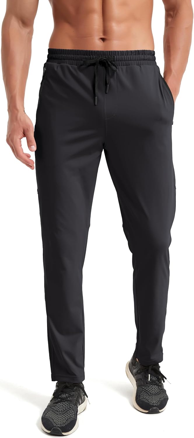 Men's Hiking Sweatpants Joggers Athletic Pants Stretch Workout Jogging Running Gym Traning Track Pants