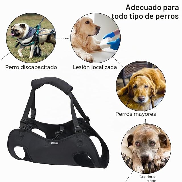 Foto 4 de 8 de Arnés de elevación para perros, soporte y rehabilitación para mascotas
