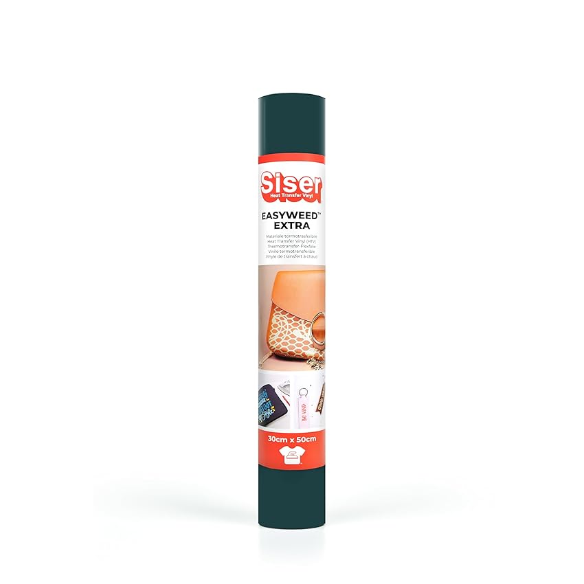 Siser® EasyWeed® Extra Antracite, 30cm x 0,5mt, vinile termotrasferibile per personalizzare nylon, pelle, tessuti trattati