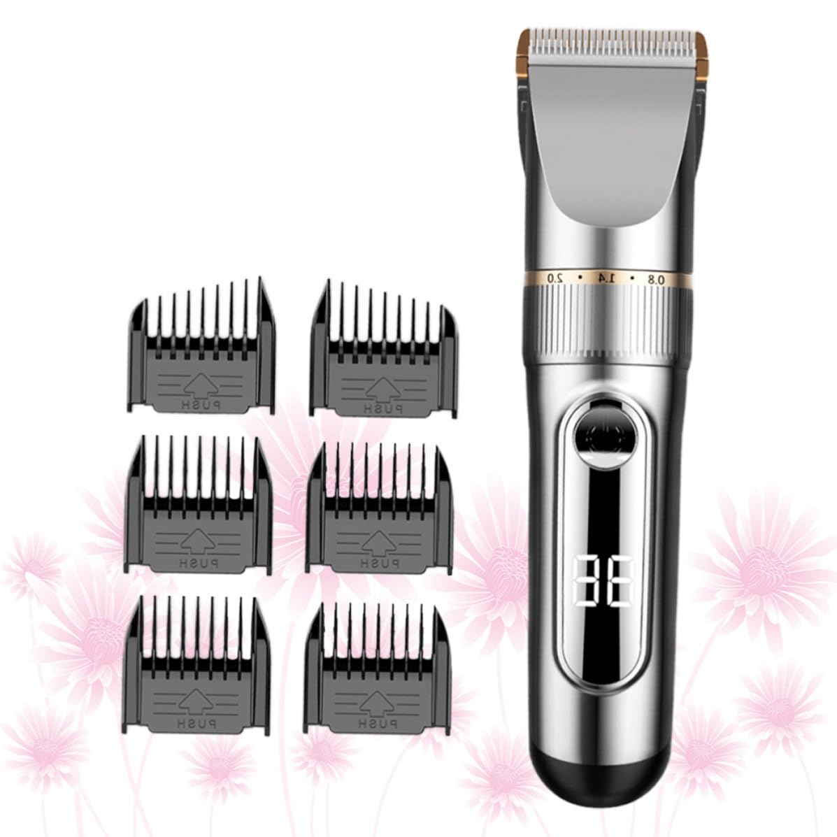 Tondeuse à Cheveux Électrique Légère, Rechargeable, Titane Céramique