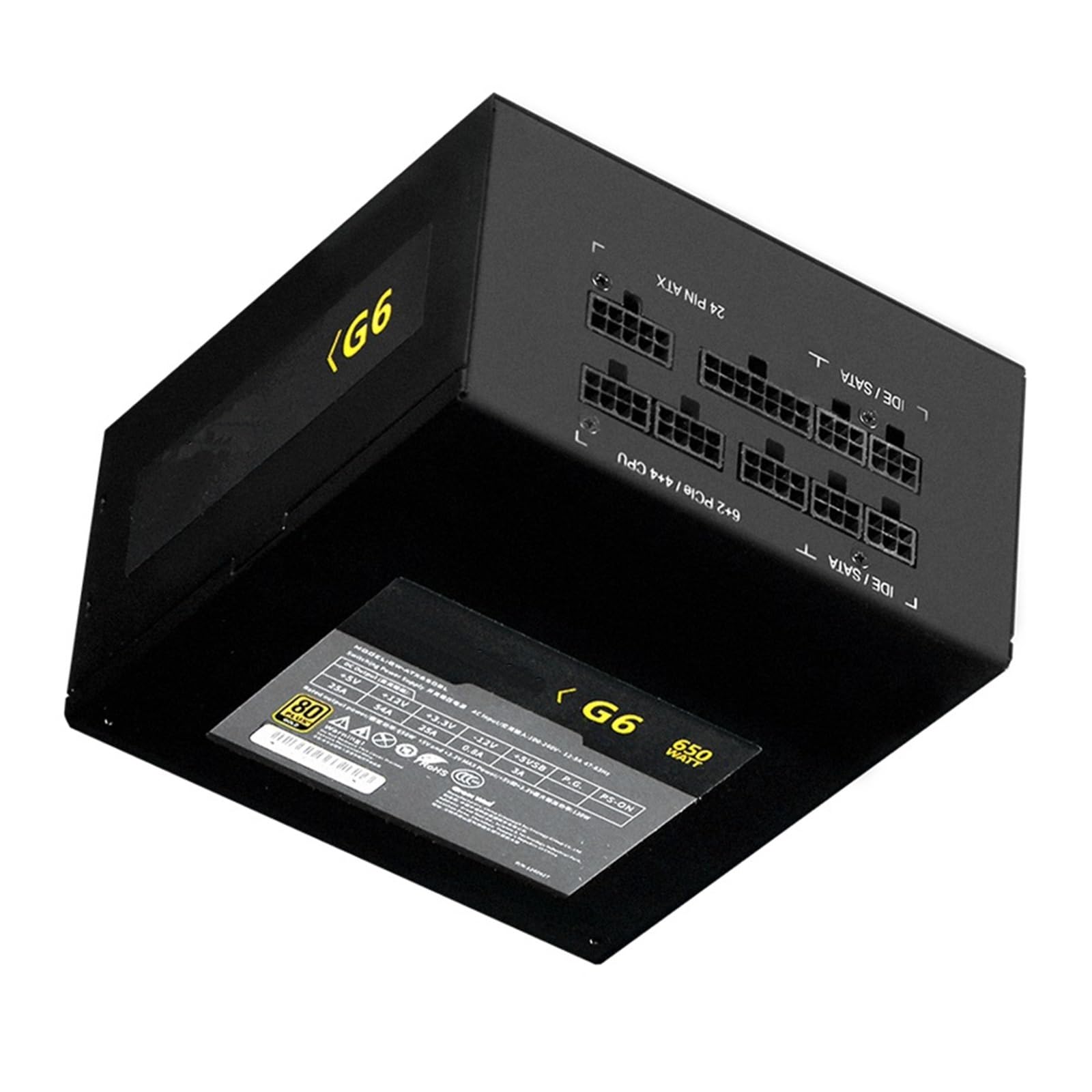 Alimentation G6 GW-ATX650BL 650 W pour éviter les crashs de PC et micro-coupures