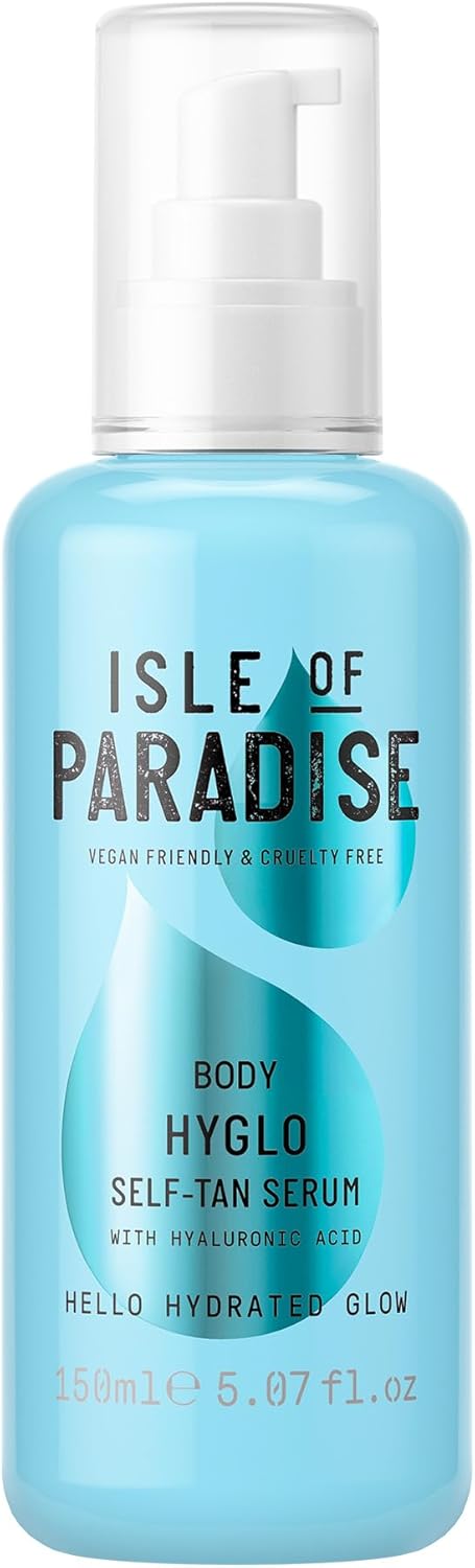 Isle of Paradise HYGLO BODY Fake Tan Serum (95 ml) Gradual Self Tanning Skin Care with Hyaluronic Acid Natural Ingredients & Vegan