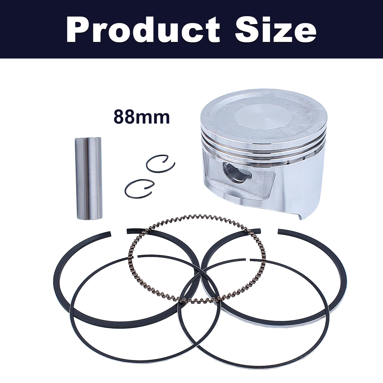 88Mm Pistón Biela Cojinete de cigüeñal, para Motor para Honda Gx390 13Hp, 13101-Zf6-W00, 13200-Z1C-900, 12391-Ze2-020, 96100-62070-00, 96100-62020-00