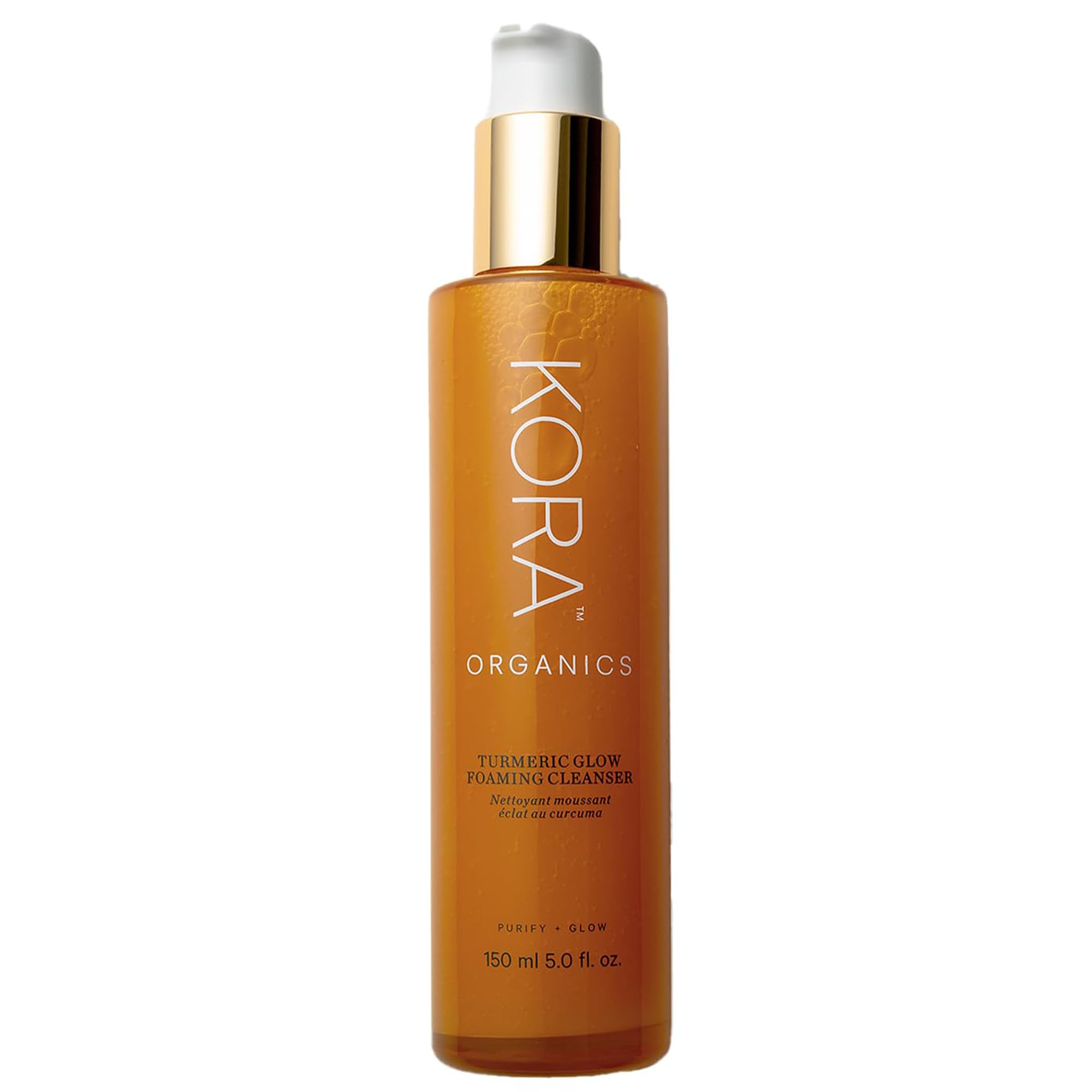 KORA Organics Turmeric Glow Foaming Cleanser, Cleanse & Nourish, Certified Organic, Cruelty Free, 5.07 oz - Face Cleanser