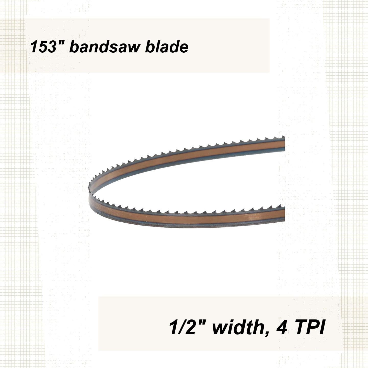 Timber Wolf Bandsaw Blade 153" X 1/2" X 4 Tpi, Positive Claw