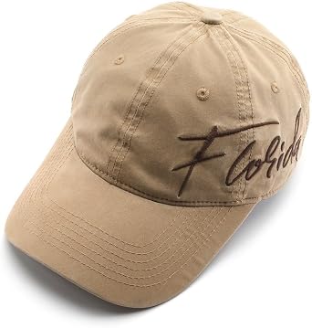Florida Hat Side Embroidery Baseball Cap Adjustable Sun Hat