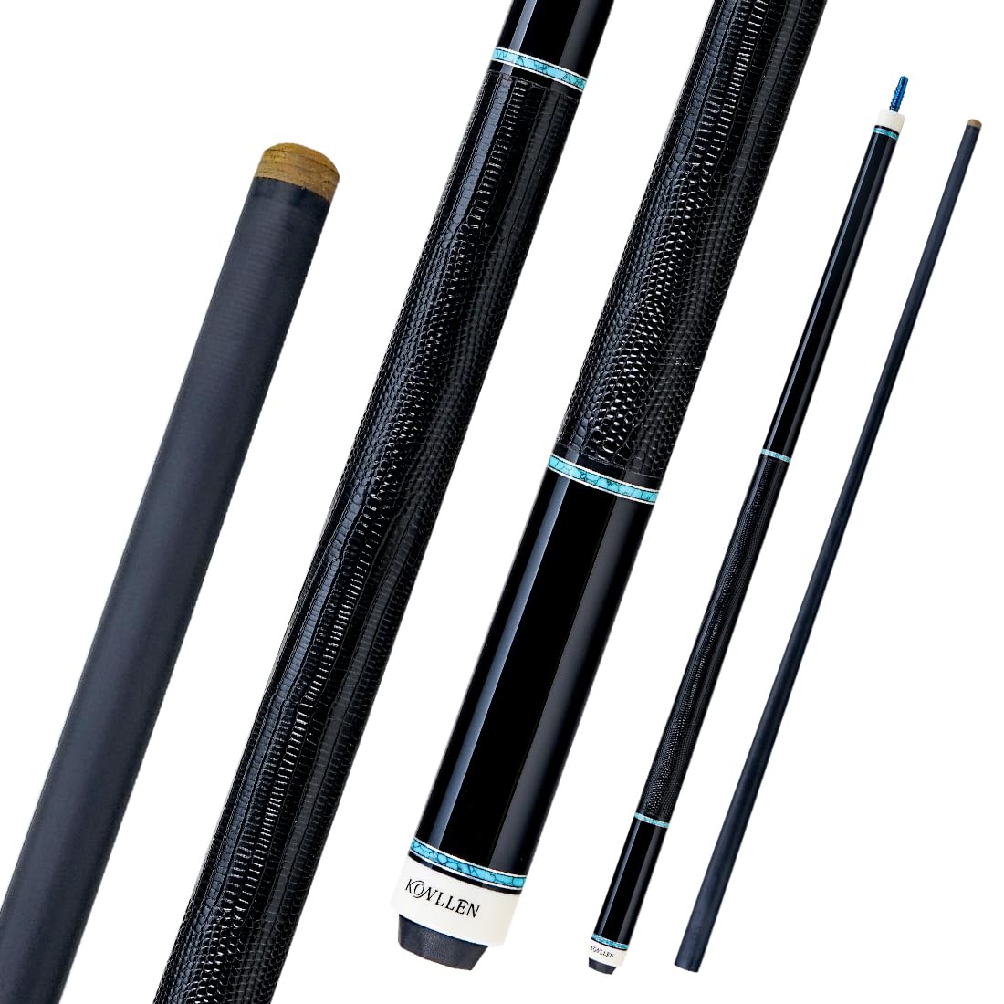 KONLLEN Carbon Fiber Pool Cue Stick 58-inch Professional Pool Sticks Low Deflection Pool Cue for Adults Ultra-Smooth Billiard Cues with 12.5mm Tip
