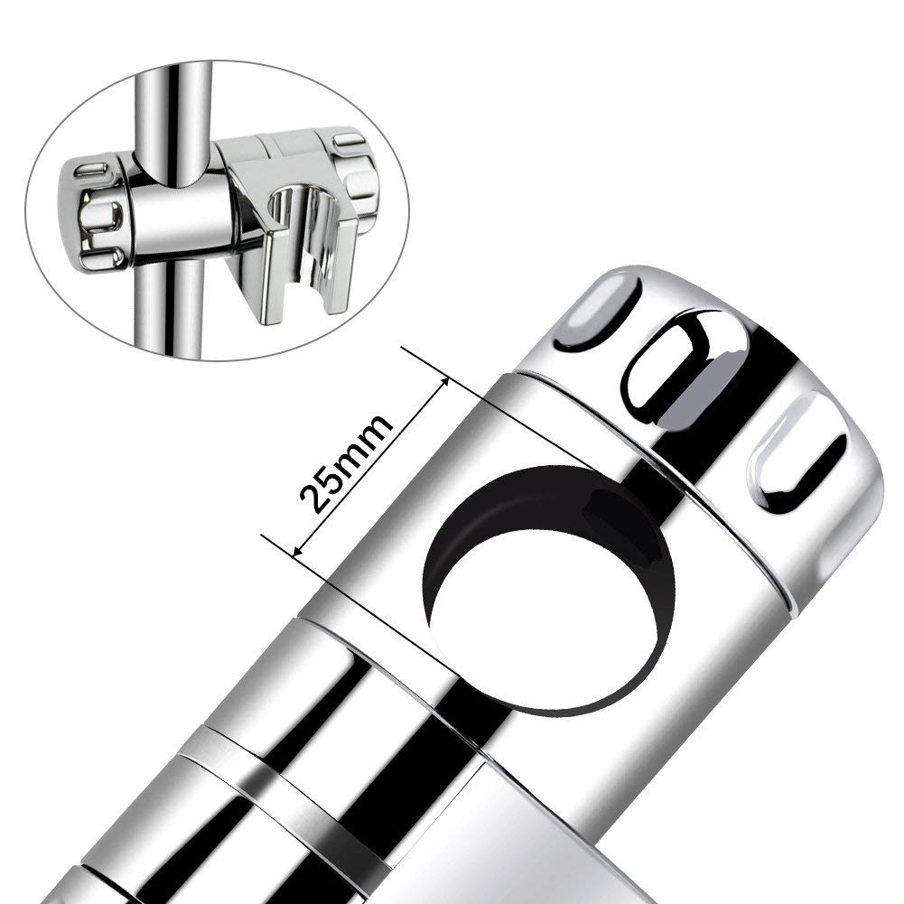 Supporto Doccia Da Parete In ABS, Per Aste Da 25 Mm, Resistente E Facile Da Installare - 2