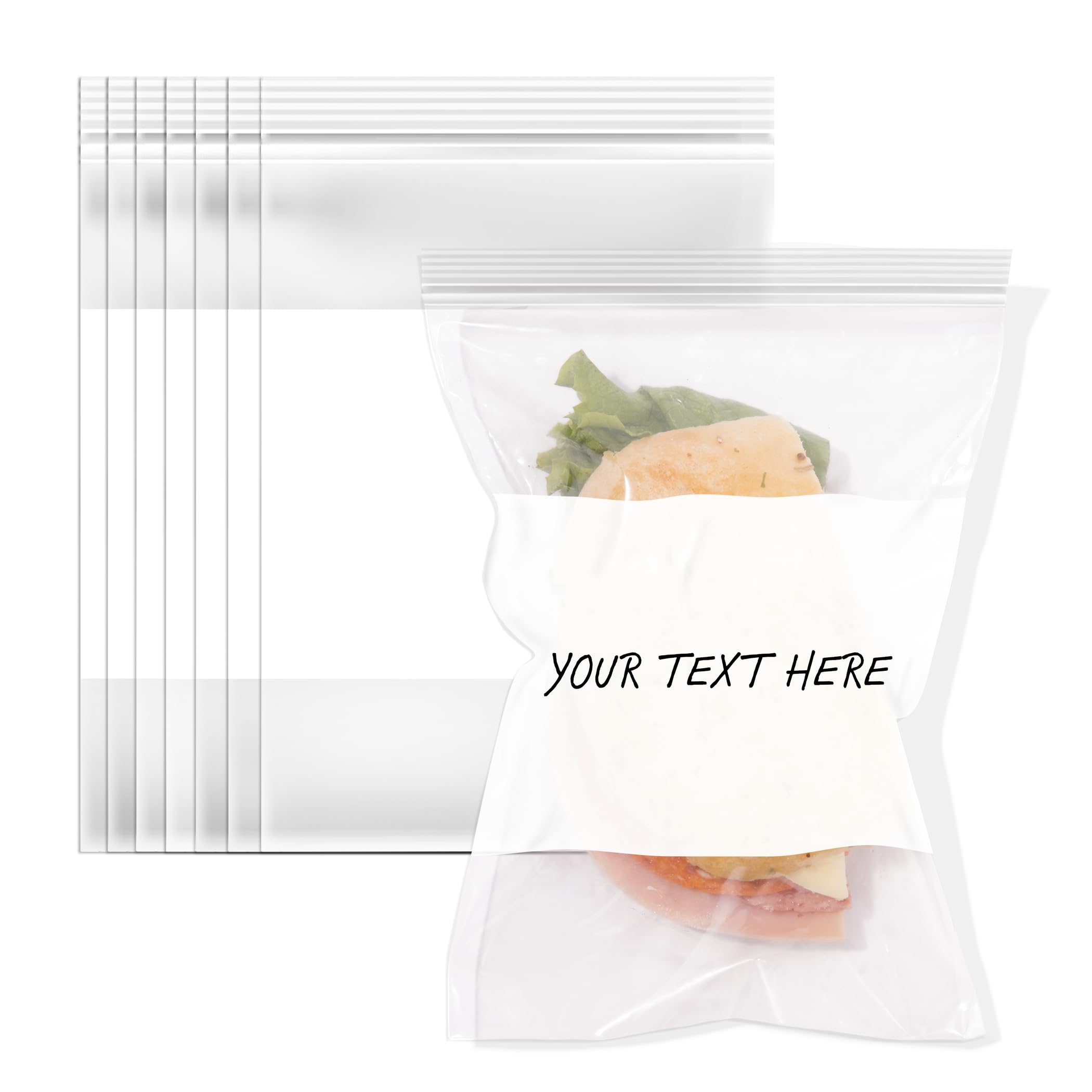 Spartan Industrial - 5" X 7" Zip Top Resealable Bags With Writable White Block (1000 Count) 2 Mil Clear Bags for Game, Toy, and Small Parts Storage