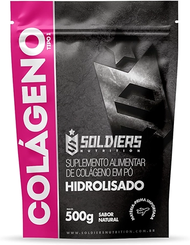 Colágeno Hidrolisado 500g - 100% Puro Importado - Soldiers Nutrition