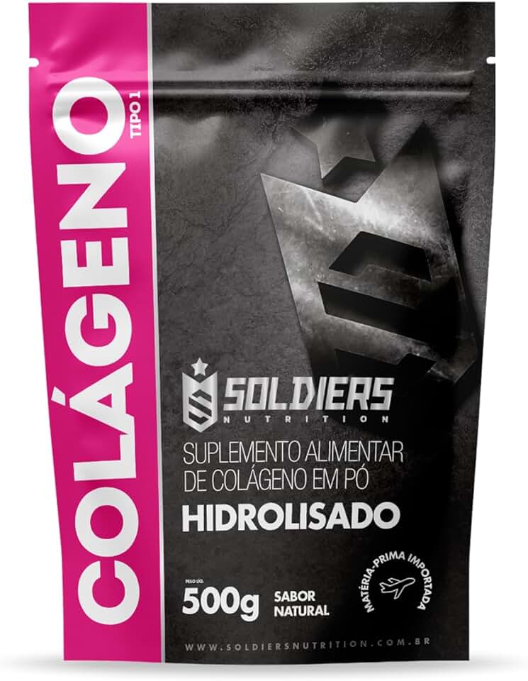 Colágeno Hidrolisado 500g - 100% Puro Importado - Soldiers Nutrition
